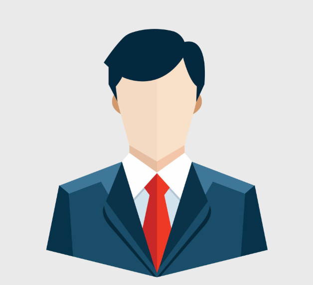 Corporate hero avatar illustration